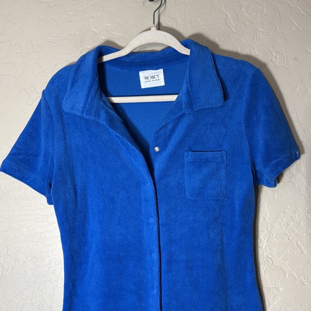 Vacancy Daylight Terry Mini Dress cobalt size 8 - Picture 3 of 10
